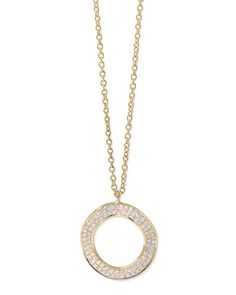 Ippolita	 Stardust 18k Gold Diamond Open Circle Pendant Necklace Circle Pendant Necklace, Chic Jewelry, Gold Collection, Circle Pendant, Stardust, Top Designers, Diamond Pendant, In Fashion, Handcrafted Jewelry