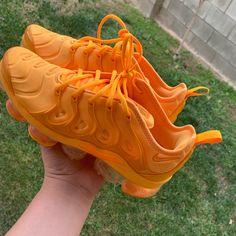 One Of My Fav Shoes Worn A Hand Full Of Times Still In Good Condition Just Some Slight Staining You See In The Pictures And That’s It (: Nike Air Vapormax Plus, Air Vapormax Plus, Sneakers Jordans, Shoes Sneakers Jordans, Shoes Nike Air, Orange Shoes, Air Vapormax, Nike Air Vapormax, Shoes Nike