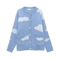 JK Sweet Cloud Pastel Blue Knit Cardigan on Storenvy Korean Pastel Outfits, Cardigans Aesthetic, Pastel Outfits Aesthetic, Pastel Blue Outfit, Blue Knit Cardigan, Pastel Cardigan, Kawaii Cloud, White Clothes, Casual Outwear