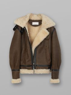 Billie Piper, Pilot Jacket, Aviator Jacket, Sheepskin Jacket, Aviator Jackets, Women's Jackets, Outfit Look, Brown Jacket, Brown Leather Jacket