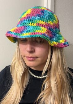 These amazing bucket hats are perfect for any outfit or occasion! They're perfect for hotter weather and blocking out the sun and they come in such fun colors! Handmade with 100% cotton yarn  *Ships 3-5 days Crochet Bucket Hats, Crochet Bob, Crochet Bucket, Crochet Bucket Hat, Bucket Hats, Hot Weather, Cotton Yarn, Halloween Shopping, Caps Hats