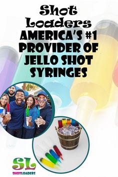 an advertisement for the shot leaders america's 1 providder of jello shot syrings