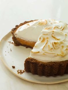 a piece of pie with whipped cream on top