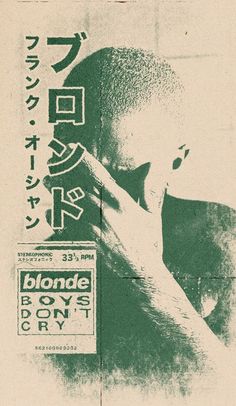 a poster with an image of a man holding his head in front of him and the words blonde boy on it