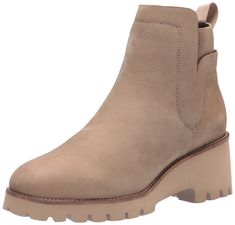 PRICES MAY VARY. Pull on with back pull tab Modern lightweight EVA outsole Cushioned insole Outside wrap arund textured gore detailing Waterproof Nubuck Leather, Waterproof Boots, Pull Tab, Ankle Booties, Fashion Boots, Shoe Boots, Ankle Boots, Women Shoes, Boots