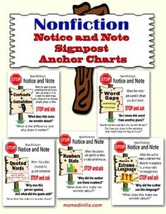 an anchor chart for the non fiction novel