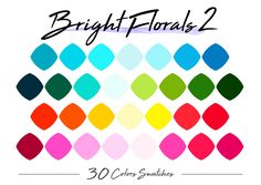 bright florals 2 - 30 color combinations