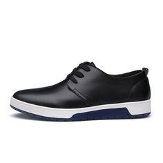 Upper Material: Artificial Leather Outsole Material: Rubber Insole Material: PU Lining Material: PU Shoes Type: Loafers Season: Spring/Autumn Upper Material: Microfiber Leather Casual Black Oxfords For Spring, Casual Slip-on Dress Shoes With Contrast Sole, Casual Black Lace-up Dress Shoes, Casual Oxfords With Textured Sole And Flat Heel, Casual Leather Lace-up Dress Shoes, Casual Lace-up Dress Shoes With Textured Sole, Casual Black Flat Oxfords, Casual Leather Oxfords With Round Toe, Casual Flat Oxfords With Textured Sole