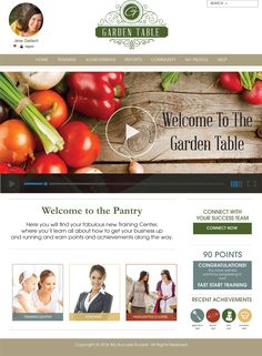 the garden table website homepage