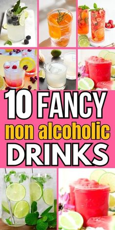 Fancy Non Alcoholic Drinks Delicious Drink Recipes Non Alcoholic, Sprite Mocktails Non Alcoholic, How To Make Mocktails Non Alcoholic, Fancy Alcohol Free Drinks, Cheap Mocktails Non Alcoholic, Non Alcoholic Beverages, Lime Drinks Non Alcoholic, Fancy Mocktails Non Alcoholic, Fruit Punch Mocktail