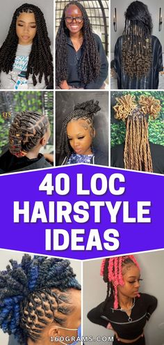 Save this pin for a variety of trendy loc styles perfect for any occasion! From elegant updos to boho chic vibes, these styles are sure to inspire your next look. #LocStyles #HairInspo #FashionBlog Dark Brown Dreads Black Women, Loc Styles On Long Locs, Updo Loc Styles For Women Long, Updos For Short Locs, French Roll Loc Style, Loc Down Styles, Elegant Loc Updo Styles Black Women, Loc Mohawk Styles Women, Sister Locs Style