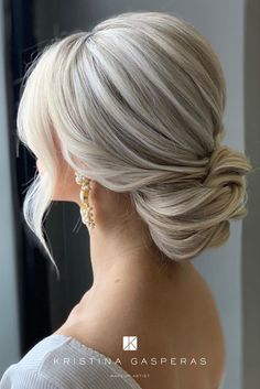 Low Bun Wedding Hair, Low Bun Updo, Blonde Wedding Hair, Medium Blonde Hair, Wedding Hair Up, Mother Of The Bride Hair, Bun Updo, Bridal Hair Updo, Wedding Hair Inspiration