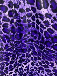 "Exotic leopard design purple/black print on nylon spandex 4-way stretch 58/60\" Sold by the YD. Ships worldwide from Los Angeles California USA. CONTENT: 80% Nylon; 20% Spandex CARE: washable in cold water do not wring, dry flat. Great quality of nylon spandex that can be use for dance outfits, swimsuit, sportswear, dance wear, leggings, special costumes, skirts, tops, dresses, shorts, activewear and much more.." Tie Dye Patterns Diy, Shorts Activewear, Dye Patterns, Purple Leopard Print, Animal Print Wallpaper, Leopard Design, Purple Leopard, All Things Purple, Tie Dye Patterns