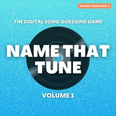 the digital song - gusing game name that tune volume 1 is shown on a blue background