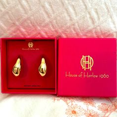 Brand New With Box 1 1/2 Inches Long Lightweight Does Not Feel Heavy On The Ear Gold Teardrop Earrings, 1960 Jewelry, The Ear, House Of Harlow 1960, House Of Harlow, Earrings Color, Teardrop Earrings, Jewelry Earrings, Women Jewelry