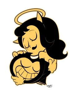 an image of a cartoon character hugging