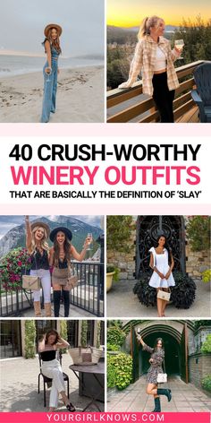 Ready to plan your next winery adventure but not sure what to wear? We've got you covered with 40 crush-worthy winery outfits ideas perfect for a day of swirling, sipping, and stylish posing! Outfits For Winery Fall, Bachelorette Winery Outfit, Winery Outfit Fall Wine Tasting, Spring Country Outfits, Winery Outfit Fall, Wine Festival Outfit, Summer Wineries Outfit