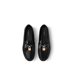 LOUIS VUITTON® - Chess Flat Loafer - Black Louis Vuitton Loafers Women, Black Loafers Chanel, Louis Vuitton Loafers, Shoes Louis Vuitton, Louis Vuitton Gifts, Loafers Women, Leather Denim, Shoe Boot Sandals, Buckle Shoes