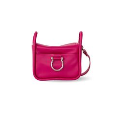 Frida Mini Shoulder Bag - Silver Fuchsia Oil Leather | Sapahn. Statement Bag, Mini Shoulder Bag, Craft Shop