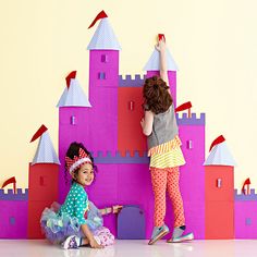 Castle Backdrop Diy, Castle Backdrop Diy Princess Party, Royal Birthday Party Ideas, Diy Castle Backdrop, Big Castle, Cheap Birthday Party, Royal Birthday Party, Paper Castle, Paper Princess