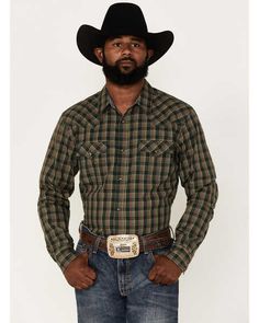 Western Cotton Flannel Shirt With Button Closure, Western Style Cotton Shirt With Pockets, Western Cotton Shirt With Pockets, Western Style Collared Shirt With Pockets, Long Sleeve Shirt With Pockets For Rodeo, Collared Shirt With Pockets For Rodeo, Rodeo Button-up Shirt With Pockets, Country Men, Douglas Fir