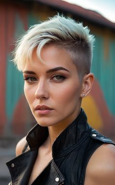 Pixie Haircut Inspiration 2024 - Best Review Pixie Fade, Shaved Side, Chic Hairstyle, Short Wavy Bob, Wavy Bob Haircuts, Shaved Side Hairstyles, Buzzed Hair, Long Face Hairstyles, Very Short Haircuts