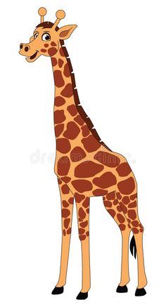 Giraffe stock illustration Giraffe Background, Giraffe Clipart, Giraffe Cartoon, Giraffe Images, Giraffe Drawing, Giraffe Pictures, Giraffe Illustration, Animal Learning, Giraffe Wall Art