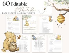 winnie the pooh baby shower games and tickets