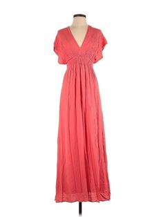 Splendid Casual Dress Size: Small Red Dresses - used. 100% RAYON, Maxi, V Neck, Long, Short Sleeve | Splendid Casual Dress: Red Dresses - Size Small Daywear V-neck Lined Maxi Dress, Red V-neck Rayon Maxi Dress, Red Maxi Dress For Daywear, Red V-neck Maxi Dress For Daywear, Red Casual Dress, Red Dresses, Dress Maxi, Dress Red, Casual Dresses For Women