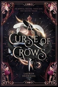 a book cover for a curse of crows