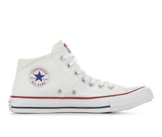 Give your wardrobe a new infusion of fun with these Converse® Madison Mid Sneakers. In this new twist on a classic favorite, you'll rock standout style with the lightly textured fabric upper. The contrasting colors will give you that added pop of style to help set off all your favorite casual styles. All Star branding details, Classic rubber toe cap and textured toe bumper, Cushioned footbed, Lace-up closure for a secure fit, Vulcanized midsole with sidewall trim, Rubber traction outsole, Soft c Mid Converse, Converse Mid Tops, Cute Sneakers For Women, Womens Workout Shoes, Mid Shoes, Mid Top Sneakers, Popular Sneakers, Christmas Inspo, Cute Sneakers