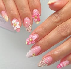 nail arts 💅 Cute Summer Nail Ideas, Sweet 16 Nails, Cute Nail Ideas, Pink Summer Nails, Summer Nail Ideas, Summer Nail Designs, Cute Nail