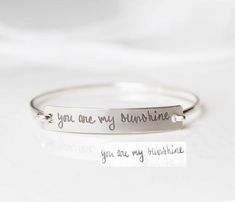 Hey, I found this really awesome Etsy listing at https://www.etsy.com/listing/464309525/signature-bangle-actual-handwriting Coordinates Jewelry, Handwriting Bracelet, Treasure Jewelry, Signature Bracelet, Handwriting Jewelry, Fingerprint Jewelry, Garden Grove, Keepsake Jewelry, Name Jewelry