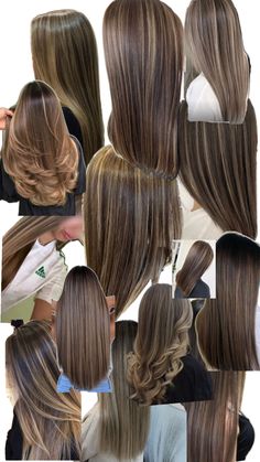 Streaks Of Blonde In Brown Hair, Blonde Hair Inspiration Highlights, Latina Hair Highlights, How To Make Your Hair Look Good, Straight Brown Balayage, Black Hair With Light Highlights, Very Dark Brown Hair With Highlights, Latina Highlights, Hairstyles Straight Long Hair