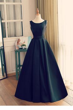 Floor Length Evening Dress, Long Party Dress, Satin Evening Gown, Color Rush, Satin Evening Dresses, Evening Dress Floor Length, Formal Party Dress, Dress A Line, Dresses 2020