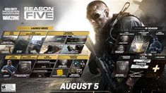 the new call of duty poster for the division 5 season five, which is currently on sale