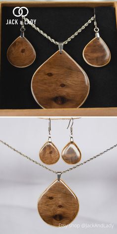 Our jewelry sets for women are handmade from sustainable wood, sourced from around the world. We use veneers to make the necklace and earrings durable. Minimalistic style with very unique wood, every jewelry sets we made is rare, lightweight has a beautiful finish, and is hypoallergenic. Each wooden pendant and earrings are made only with hands, love, and care. This very unique minimalistic style makes for a great wedding ring, birthday gift, anniversary gift, or simply a gift to treat yourself. Natural Wood Jewelry With Variations For Gift, Natural Wood Jewelry With Natural Variations As Gift, Natural Wood Jewelry With Variations For Gifts, Natural Wood Jewelry With Variations As A Gift, Wooden Jewelry With Matching Earrings As Gift, Wooden Jewelry Set With Matching Earrings As Gift, Brown Wooden Necklace Perfect For Gifts, Walnut Wood Jewelry Gift, Wooden Jewelry Set With Matching Earrings For Gifts