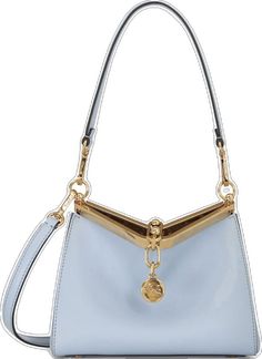 Luxury Blue Bags With Round Handle, Luxury Blue Bag With Round Handle, Blue Shoulder Bag With Detachable Strap And Round Handle, Blue Shoulder Bag With Round Handle For Evening, Blue Shoulder Bag With Top Round Handle, Modern Light Blue Top Handle Shoulder Bag, Formal Light Blue Shoulder Bag, Formal Light Blue Top Handle Shoulder Bag, Designer Light Blue Top Handle Shoulder Bag