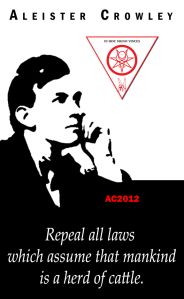 a poster with the quote repeal all laws which assume that mankind is a herd of cattle