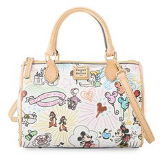 Disney Sketch Barrel Bag by Dooney & Bourke | Disney Store Designer Disney, Disney Purse, Dooney And Bourke Disney, Enchanted Disney Fine Jewelry, Disney Dooney, Disney Bags, Disney Handbags, Disney Sketches, Barrel Bag