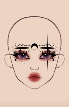 Face Charts Makeup, Makeup Looks Drawing, Makeup Ideas Drawing