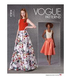 an image of a woman in a skirt and top on the cover of a magazine