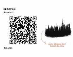 a qr code is shown next to an image of trees