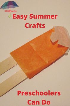 an easy summer craft for preschoolers to make with popsicles and construction paper