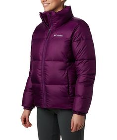 Columbia Women's Puffect Jacket Purple Winter XS MSRP $160 NWT Color: Purple Size: Extra Small MSRP: $160 Condition: New With Tags Elevate your winter wardrobe with the Columbia Women's Puffect Jacket in a stunning shade of purple. The short length and regular fit make it perfect for travel and casual occasions alike. The jacket features long sleeves with polyester insulation for warmth in the winter, fall, and spring seasons. The puffer jacket is made with water-resistant polyester outer shell material and lined with nylon for added comfort. It comes with a zip closure and accentuated with a Columbia logo and zipper. This Women's Puffect Jacket is brand new with tags and available in size XS. Don't miss this opportunity to add this stylish and functional jacket to your wardrobe today! Insulated Jacket Women, Plus Size Designers, Plus Size Shopping, Parka Jacket, In The Winter, Jackets Online, Trendy Plus Size, Boot Shoes Women, The Winter