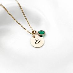 A unique gift made just for them. Each necklace is engraved with their initial & has their birthstone polished & attached as a charm for a stunning keepsake Bf Love, Script Initial, Initial Necklace Gold, Disc Necklace, Birthstone Charms, Rose Gold Necklace, Birthstone Necklace, Bar Necklace, Pink Tourmaline