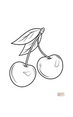 Cherry Drawing Tattoo, Cool Cherry Tattoo, Cherries Tattoo Design, Cherry Tattoo Designs Ideas, Cherry Flash Tattoo, Cherry Tattoo Stencil, Cherries Outline, Cherry Tattoo Outline, Cherry Stencil