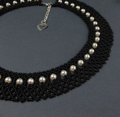 Elegant Black Beaded Necklace With Tiny Beads, Elegant Black Tiny Beads, Handmade Necklaces With Round Beads For Evening, Handmade Evening Necklace With Round Beads, Elegant Black Handmade Beads, Elegant Handmade Black Beads, Beaded Black Pearl Necklace For Party, Black Beaded Pearl Necklace For Party, Handmade Black Pearl Necklace With Round Beads