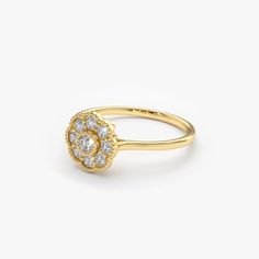 Made to Order
Gold Kt: 14K (also available in 18K)
Available Gold Color: Rose Gold, Yellow Gold, White Gold
Round Diamond: 8 pcs 2.0 MM
Round Diamond: 1 pc 2.5 MM
Total CTW: 0.39 Ctw
Diamond Color-Clarity: G Color SI Clarity Elegant Yellow Gold Flower Ring With Prong Setting, Yellow Gold Flower Ring With Halo Setting For Promise, Heirloom 14k Gold Cluster Ring With Halo, Yellow Gold Diamond Flower Ring With Round Cut, Heirloom 14k Gold Halo Cluster Ring, Heirloom Halo Cluster Ring In 14k Gold, Heirloom Yellow Gold Cluster Ring With Halo, 14k Yellow Gold Flower Ring With Prong Setting, 14k Yellow Gold Halo Ring