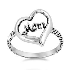 Faith: Great Gift for Mom. Show your Love and Eye for Fashion with the Mom Jewelry. Heart Height: 14 millimeters Material: .925 Sterling Silver Heart Ring. Comes with Free Jewelry Gift Box. Size: 5 6 7 8 9 10 High Quality Ring: 100% Satisfaction Guarantee or Full Refund Fantastic Ring for Mom! Theology Ephesians 6:1-3 1 Children, obey your parents in the Lord, for this is right. 2 “Honor your father and mother” (this is the first commandment with a promise), 3 “that it may go well with you and t Trendy Christmas Gifts, Ring With Heart, Open Heart Ring, Mom Ring, Friendship Rings, Silver Heart Ring, Silver Plated Jewelry, Sterling Silver Heart, Unique Engagement Rings